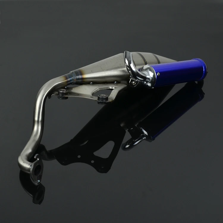 Синий мотоцикл Нержавеющая сталь выхлопной трубы и полный глушитель Системы для zx50