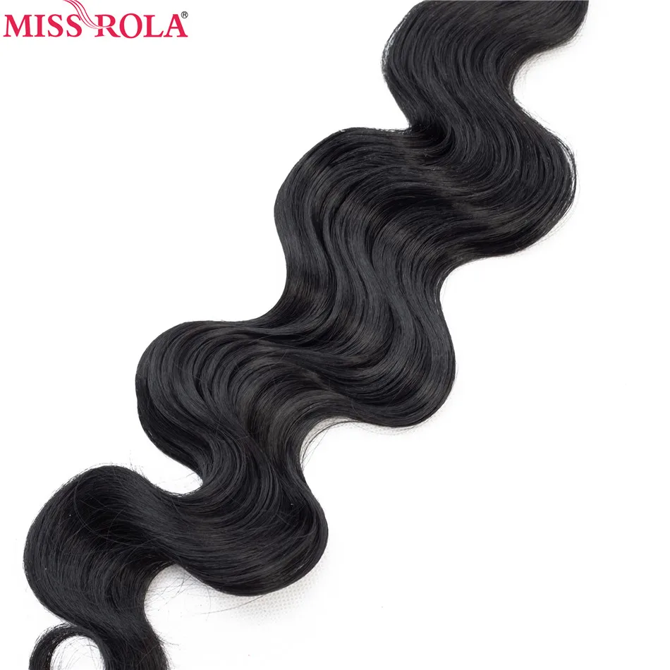 Miss Rola, Омбре, пряди волос, синтетические волосы для наращивания, объемные волнистые пряди, T1B-BUG, 6 шт., 18-22 дюйма, волосы для наращивания, застежка