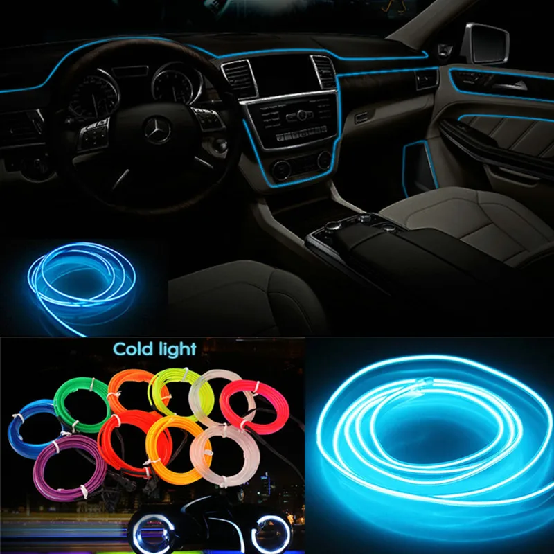 Led Cold Lights Neon El Wire Line Interior Strip Lamp For