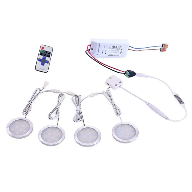 Linkable Led Under Cabinet Lights Hardwired 12v Slim Aluminum Linkable Led Under Cabinet Lights Hardwired 12v Slim Aluminum Dimmable Puck With Remote Control For Cupboard Lighting