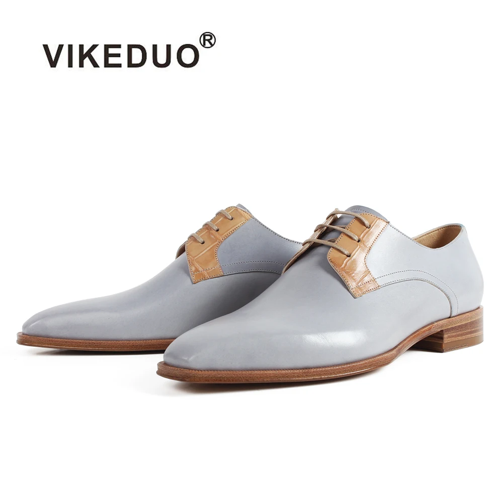 VIKEDUO/туфли из натуральной кожи с квадратным носком Мужские официальные свадебные