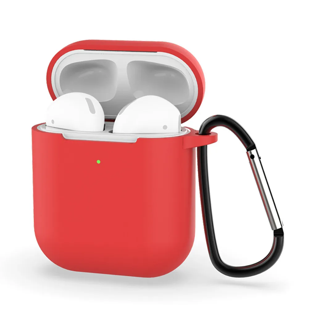 Силиконовый чехол для AirPods защитный с защитой от потери кожаный Apple 2 ушным
