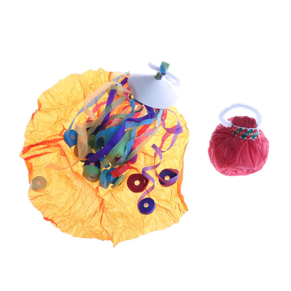 

3pcs Funny Spider Silk Throw Streamers Mixed Color Cup Style Magic Trick Stage Props