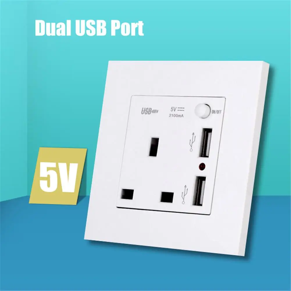 Двойной USB порт 5В 2А электрическое настенное зарядное устройство адаптер