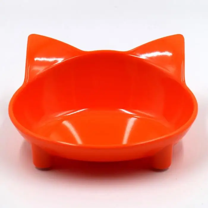 Мелкая миска для кошек, широкая тарелка, нескользящая миска для кормления кошек, для облегчения усталости усов @ LS