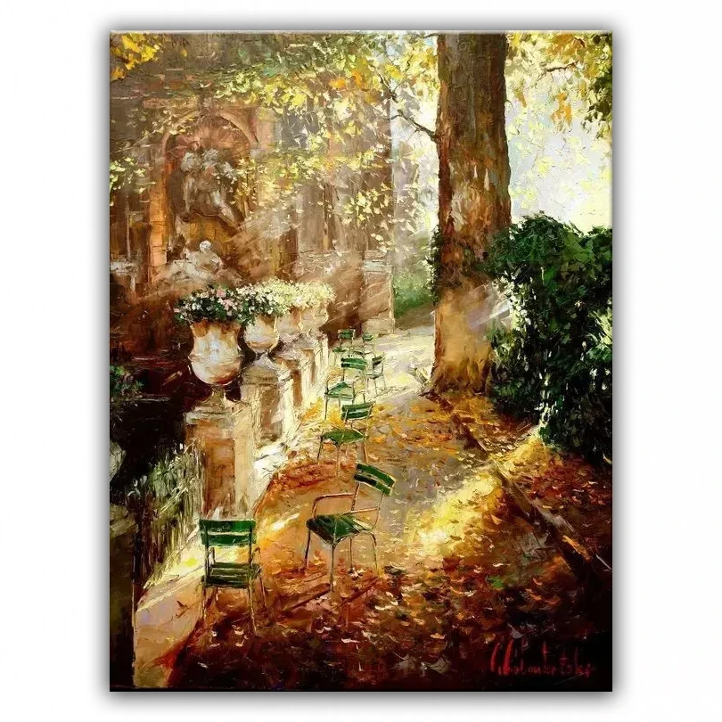 Картина маслом ручная роспись украшение дома высокое качество пейзаж нож картины DM16062906