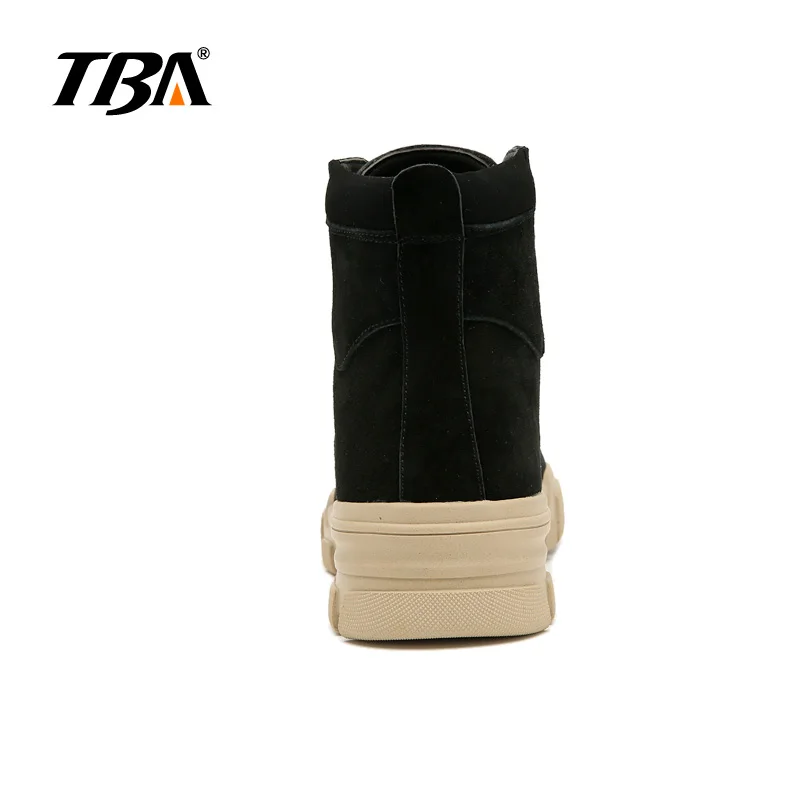 TBA Для мужчин британский тенденция теплые повседневные ботинки из коровьей Разделение с верх из флока мышцы-подошва мужской высокое качество обувь для ходьбы