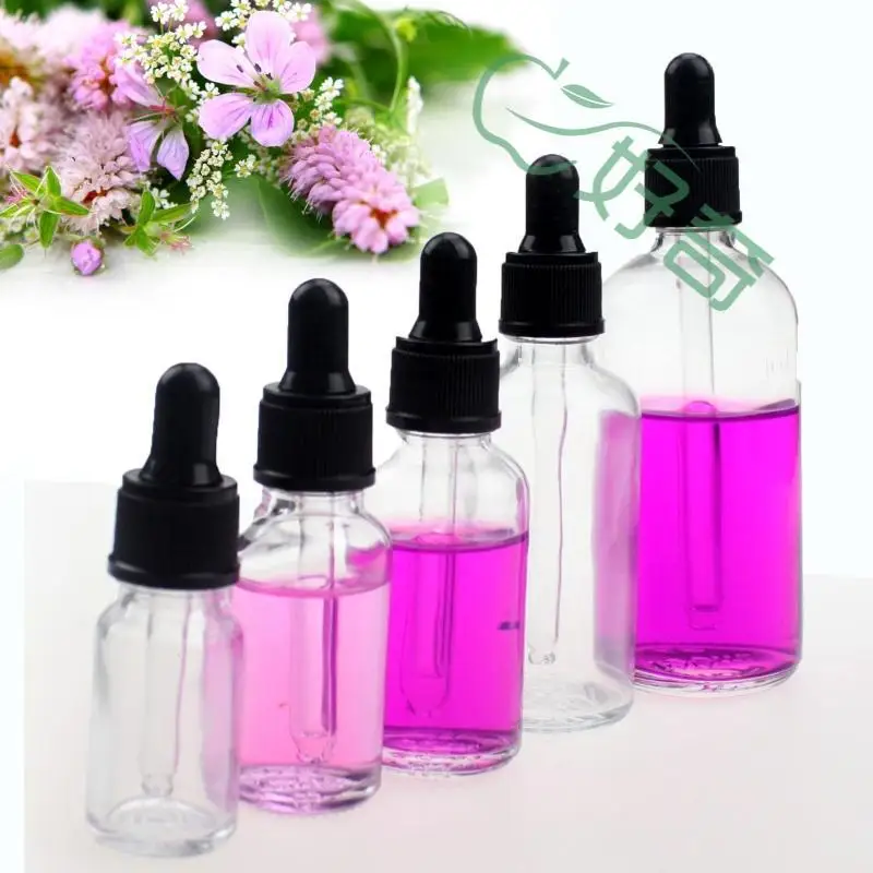 

free shipping 20 ml transparent screw glass dropper bottle dropping bottle with different capacity