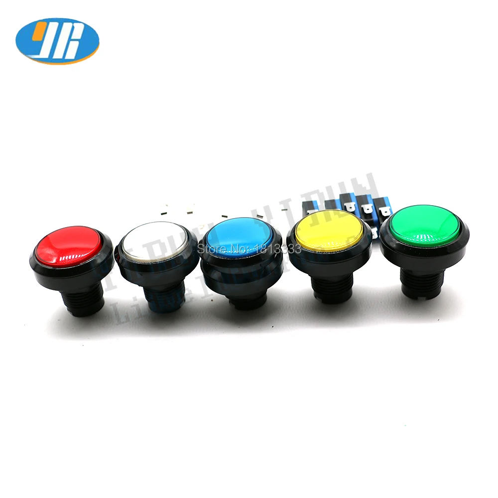 100 шт 12 V светодиодный кнопка для игровых автоматов 46 мм плоские кнопки Rund кнопка с подсветкой переключатель для крана игровой автомат