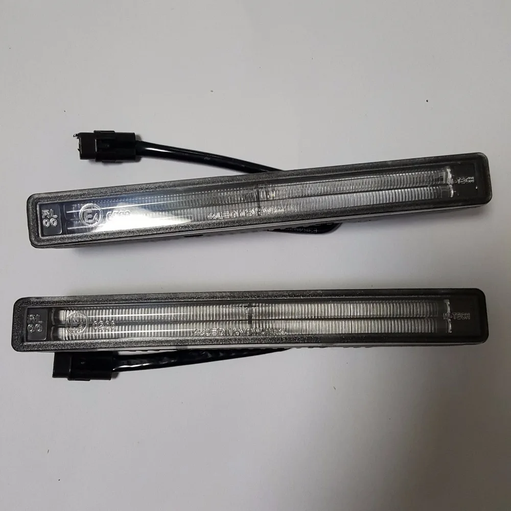  CNLM High quality 2X car drl Daytime Running Light front daylight LED fog lamp guide waterproof dim - 32736839311