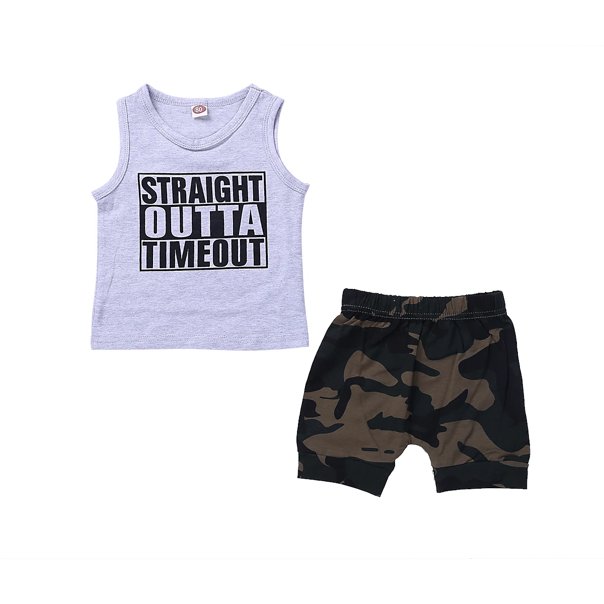 Hot Toddler Infant Baby Boys Vest Tops Camouflage Shorts Pants Outfits