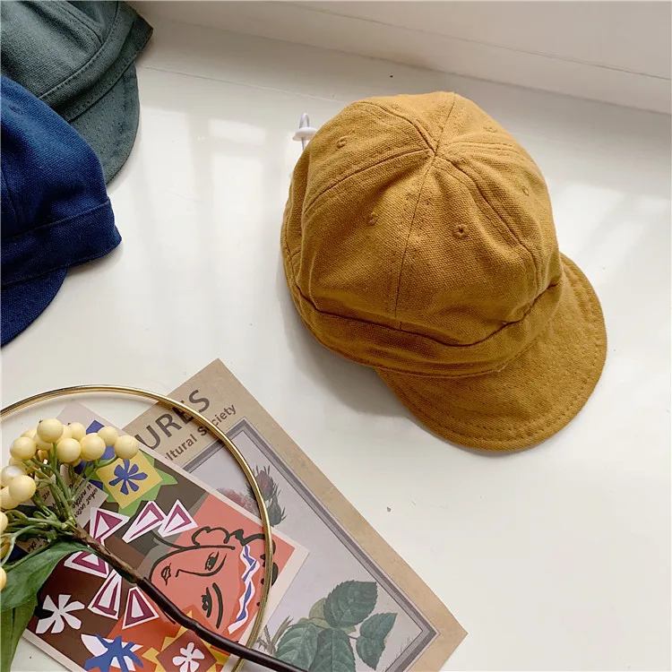 Весенне-осенняя модная кепка для мальчиков; коллекция года; однотонная универсальная Повседневная бейсбольная кепка; детская шапка