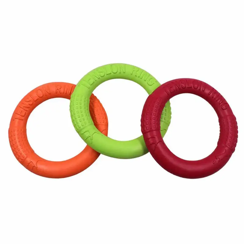 إيفا المحمولة في الهواء الطلق كبيرة دمية على شكل كلب s الكلب تحلق أقراص الحيوانات الأليفة التدريب حلقة التفاعلية التدريب دمية على شكل كلب الح...