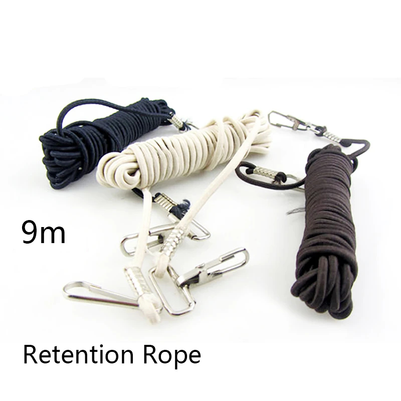 9m Fishing rod retaining rope Retention Rope elastic rubber rope line