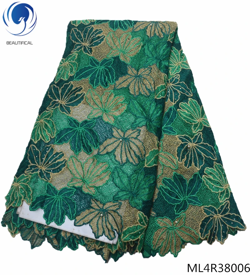 Красивая африканская кружевная ткань швейцарская хлопковая вуаль ...