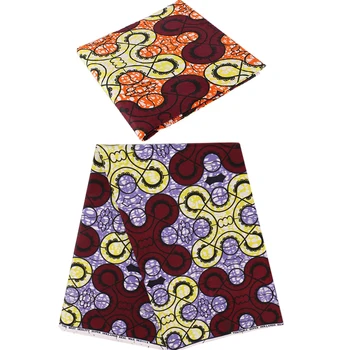 

Real Cloth Wax Fabric 100% Cotton High Quality African Ankara Printing Wax Fabric Sewing Material for Party Dress 6yards lot