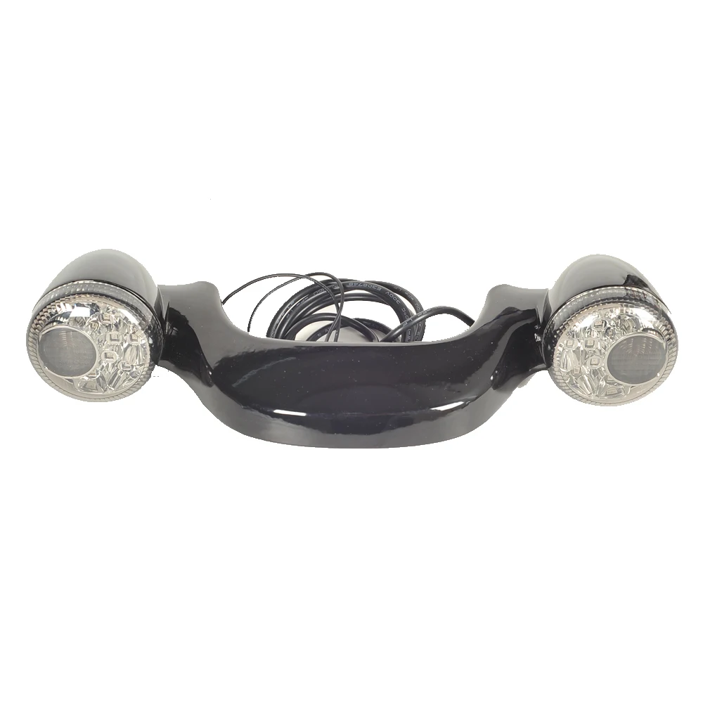  Black Motorcycle LED Rear Brake Light Turn Signal Bar Taillight W/ Smoke Lens Case for Harley Stree - 32855074500
