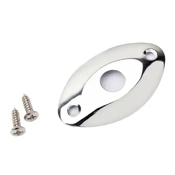 

Round Cup Electric Guitar Jack Plate Cover with Retainer Clip Accessories