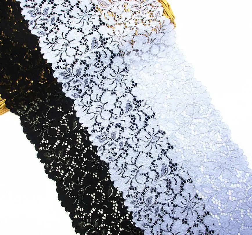 

5 Yards Best Price Elastic Lace Trim Ribbon Garment Stretch Purple Lace Fabric DIY Underwear Clothing Edge Lace Accessories