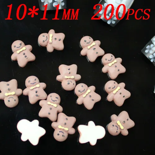 

200pcs 10x11mm cute resin nail art supplies for nail art 3d nail stickers