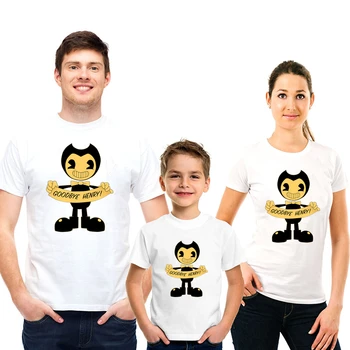 

Kiss Bend Ink Theme Game Against Copper Head T-shirt Family Matching Clothes Kiss Mother and Daughter Clothes