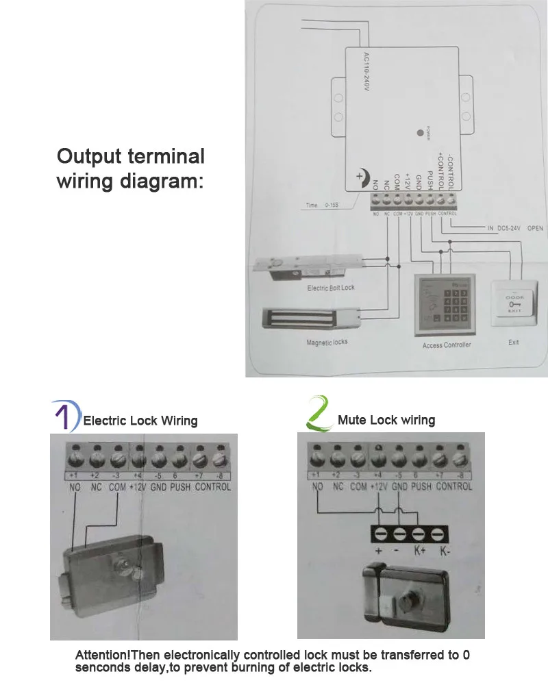 DC 2 V/3A система контроля допуска к двери переключатель питания 3A/AC 110~ 240V Время задержки Макс 15 секунд