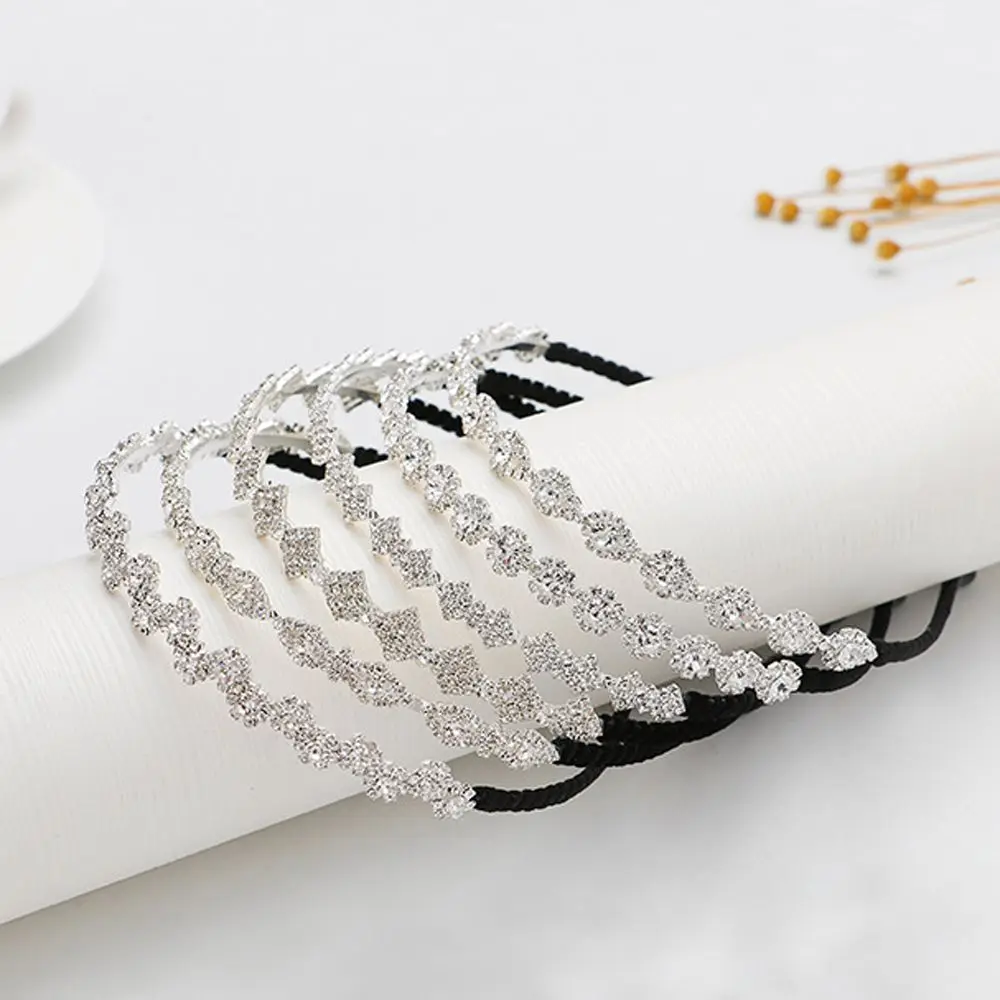 

Cute Shiny Crystal Headband Metal Flower Bow Hairband Princess Hair Band Jewelry Accessories Head Hoop Girl Rhinestone Headwear