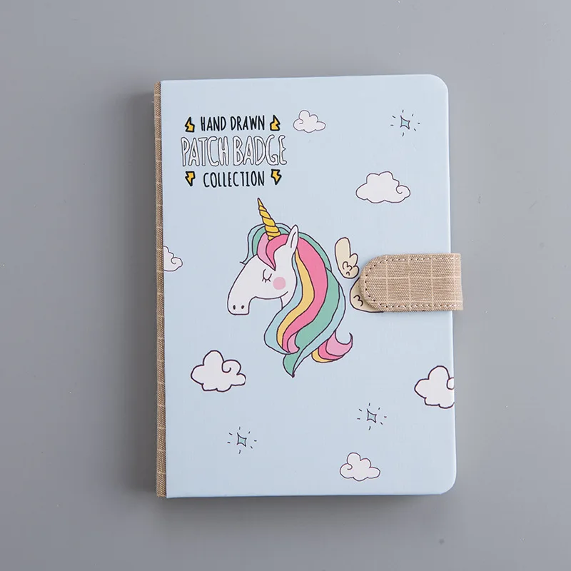 unicorn B Kawaii милый Единорог узор Твердый переплет школьников корейский пуля журнал записные книжки с мультфильм красочные простыни Детские канцелярские A6 - Цвет: unicorn B