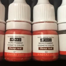 5 Бутылка глубокий красный Профессиональный вакуум асептических Макияж Micro Пигмент косметический Цвет постоянный Макияж чернила татуировки