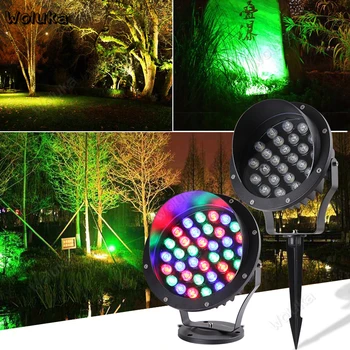 

LED Lamp Bright Spotlight 48W Outdoor tree plug KST waterproof With hood garden light lawn landscape CD50 W01