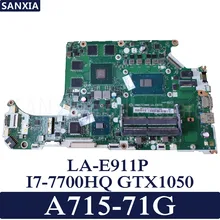 KEFU C5MMH/C7MMH LA-E911P Laptop motherboard for Acer A715-71G original mainboard I7-7700HQ GTX1050