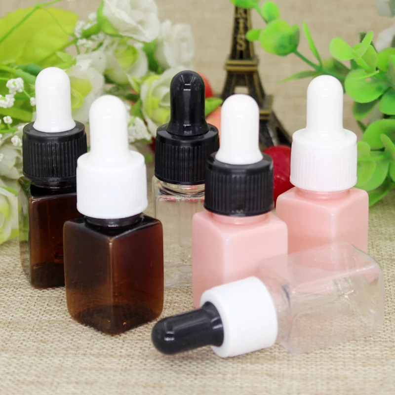 Download 50pcs 10ML Serum Plastic Bottle,Spuare Cosmetic Packaging ...