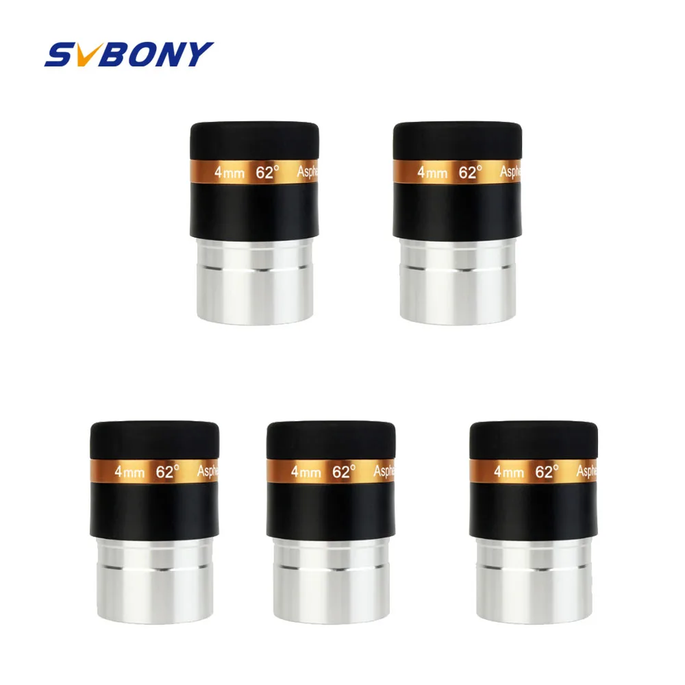 

SVBONY 1.25" Aspheric 4/10/23mm Eyepiece Telescope HD Wide Angle 62 Degree Lens Fully Coated for Astronomical Telescope 5 pcs