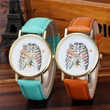 Vansvar Watch Candy Color Skeleton pattern Male And Female Strap Wrist Watch Stylish Unique Design Simple Style Watch M25