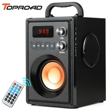 TOPROAD 20 Вт большая мощность Bluetooth динамик Портативный беспроводной стерео бас сабвуфер колонки поддержка дистанционное управление FM радио TF AUX