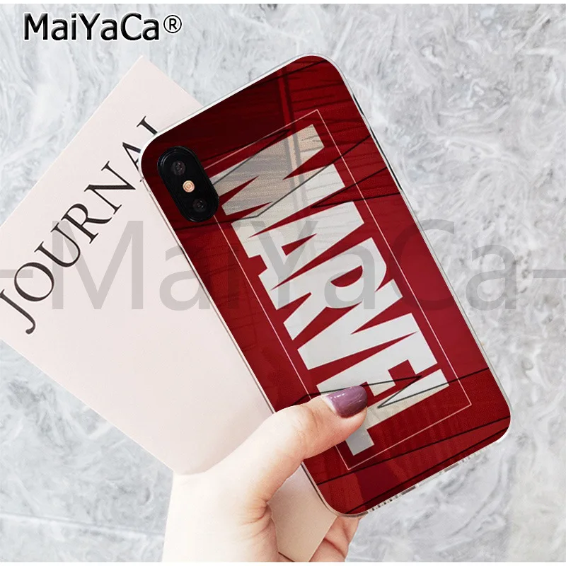 MaiYaCa Amazing Phone Case Marvel Superman Venom Shield Spiderman LOGO for iPhone 8 7 6 6S Plus X 5 5S SE 44S XS XR XS max