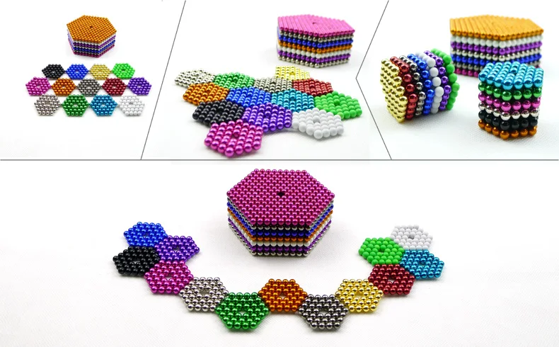 New 5mm Magnetic Cube Magic Cube Blocks Beads Spheres Neo Cube Balls Puzzle with Metal Box Christmas Gift for Child