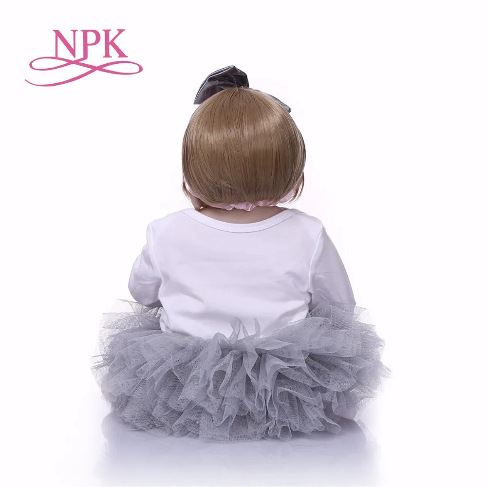 NPK Boneca Reborn современные полный винил Reborn Детские игрушки, куклы как живые, детский подарок на день рождения Рождество Горячие Игрушки для девочек