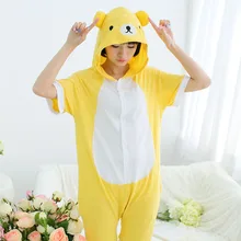 HOT animales de dibujos animados de Verano Pieza de manga corta pijama Cosplay Fácilmente oso pareja Anime pijamas home Conseguir zapatillas