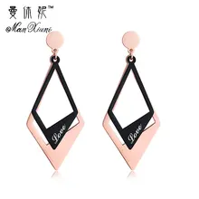 Manxiuni oorbellen новые модные изысканные высококачественные ювелирные изделия из титановой нержавеющей стали прямоугольные круглые серьги-гвоздики для женщин подарок