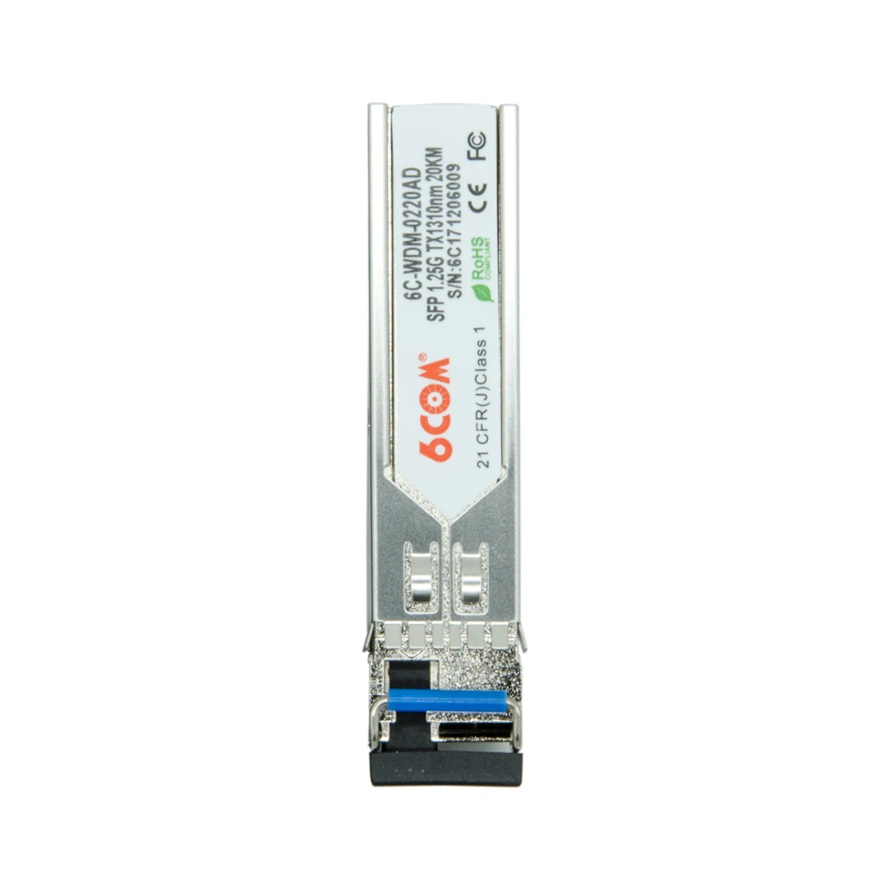 6COM универсальный совместимый 1000BASE BX BiDi SFP 1310nm TX/1550nm RX 20 км DOM
