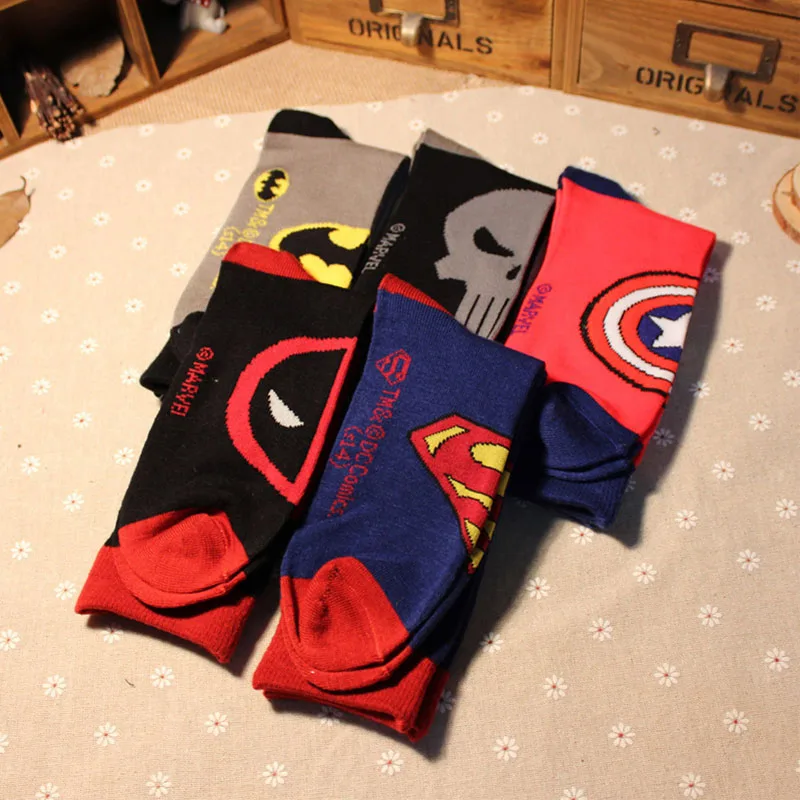 Горячая Распродажа унисекс супер герой, Супермен, Бэтмен Косплей колено высокие носки Футбол косплей носки для нового года продукт