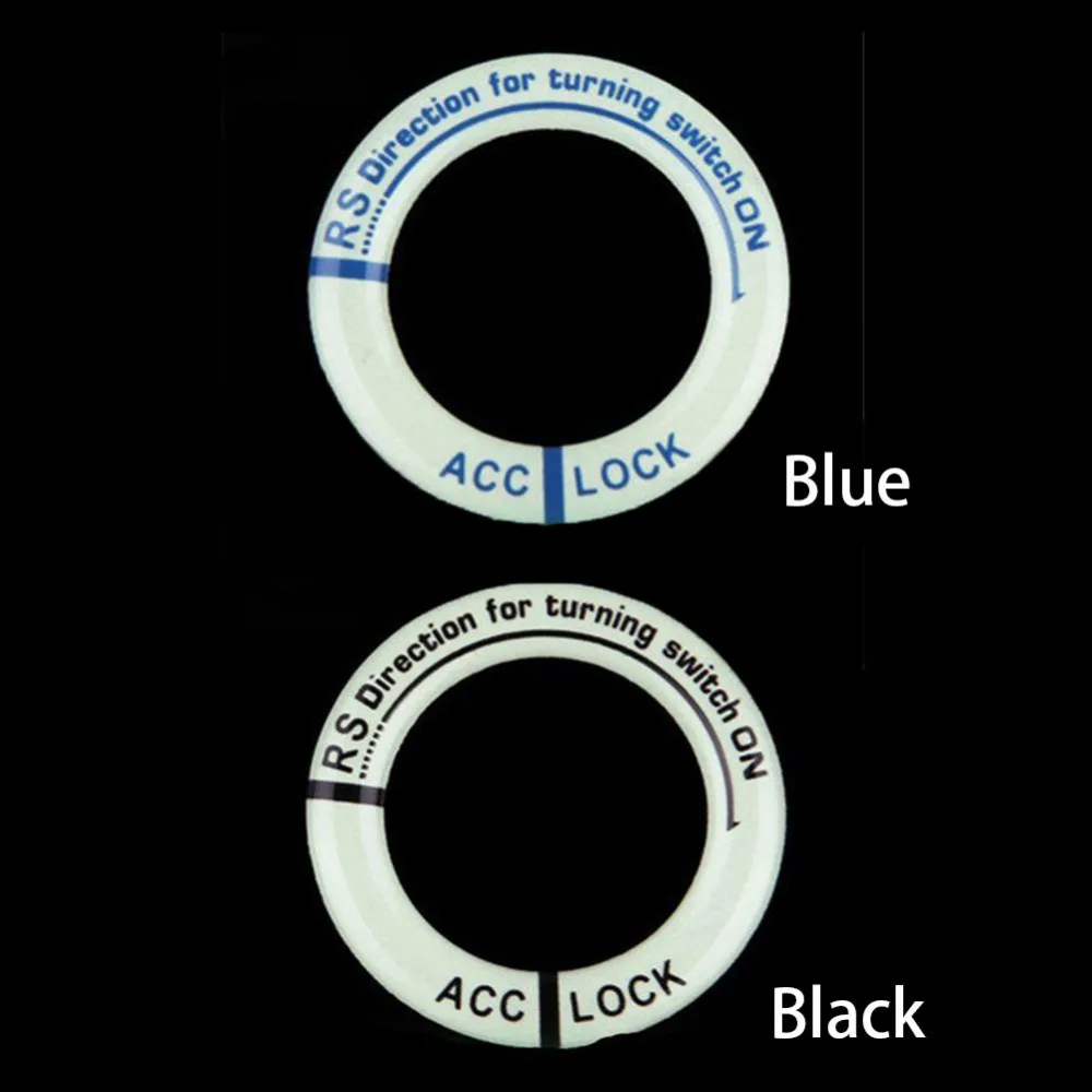 Дополнительный цвет ночного видения светильник светящаяся наклейка на зажигание переключатель наклейка светящаяся Крышка для ключа