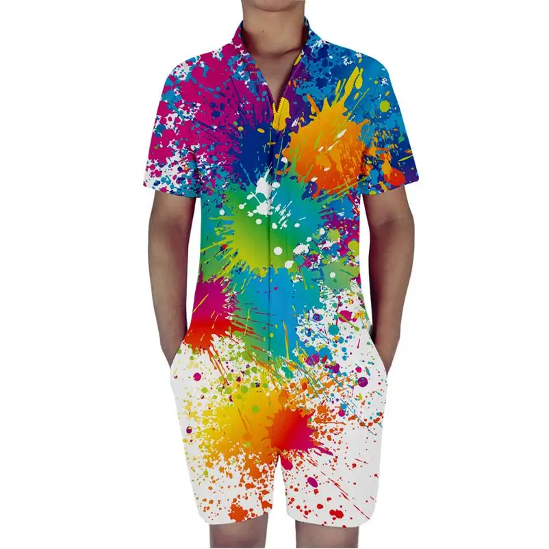 Cat Eating Burger Print 3D Rompers Men Jumpsuit Playsuit Harem Cargo Overalls Summer One Piece Casual Zipper Beach Men's Sets Cat Eating Burger Print 3D Rompers Men Jumpsuit Playsuit Harem Cargo Overalls Summer One Piece Casual Zipper Beach Men's Sets