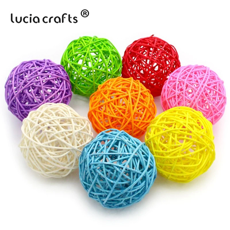 Lucia crafts 3 см/5 см/9 см/10 см/12 см случайный Свадебный Декоративный ротанговый шар
