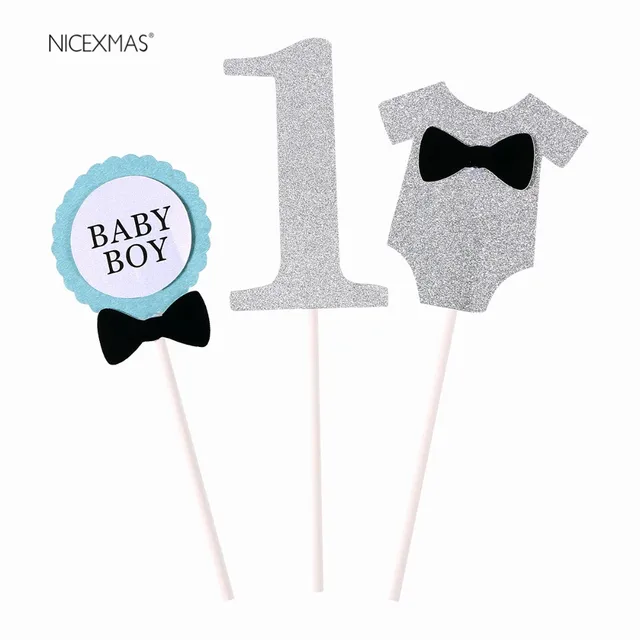Cute Baby Boy 1st Birthday Clothing Design Celebrating Party Cake