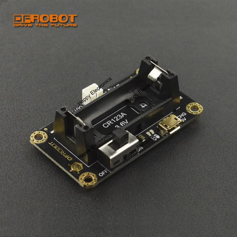 Держатель литий-ионной батареи DFRobot CR123A Для micro: бит Обучающий робот Maqueen с зарядной схемой и интерфейсом Micro USB