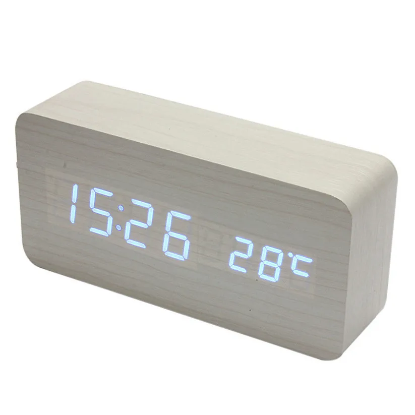 

D3 electronic desk clock flip clock masa saati saat reloj Temperature Sounds Control display electronic desktop LED Alarm Clock