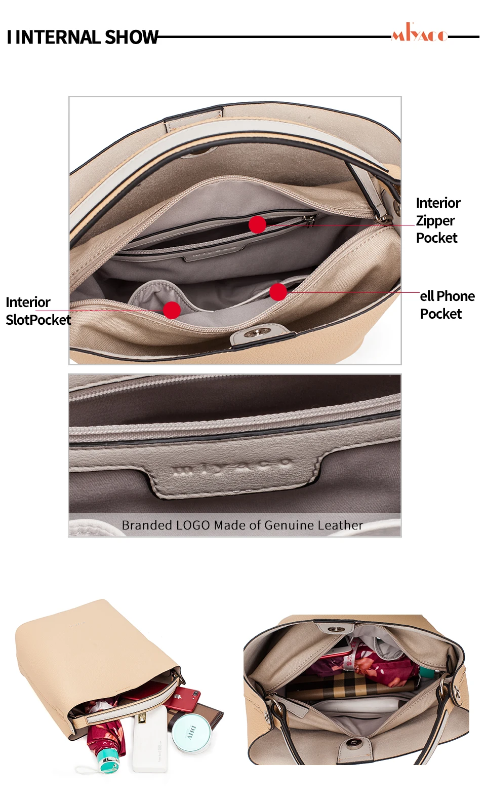 superior bolsas conjunto com saco de lona interna