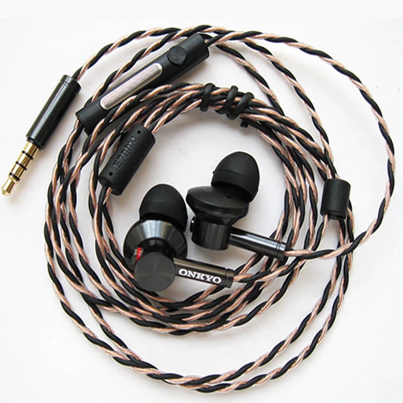

2018 NEW top ONKYO E700M 3.5mm In-Ear stereo Earphone wired earphone with Mic NO BOX Hifi earphones for Mobile phone